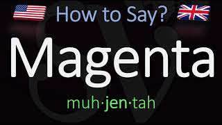 How to Pronounce Magenta CORRECTLY Color Name Meaning amp Pronunciation [upl. by Brote286]