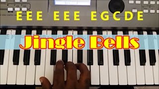 How To Play Jingle Bells Easy Piano Keyboard Tutorial [upl. by Greabe]