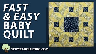 Fast amp Easy BABY QUILT TUTORIAL  Free Pattern [upl. by Joela]