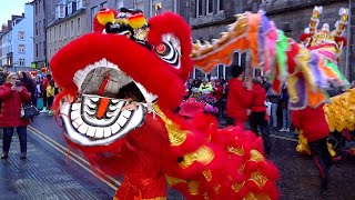 Dragon Dance amp Lion Dance for the 2020 Chinese New Year celebrations in the City of Perth Scotland [upl. by Eibob]