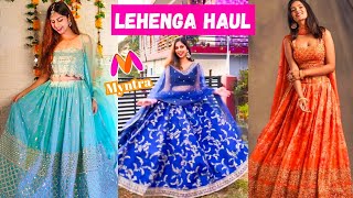 Myntra Lehenga Haul  Branded Designer Lehengas for EngagementSangeetWedding [upl. by Nojad]