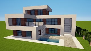 MINECRAFT MODERNES HAUS bauen TUTORIAL HAUS 143 [upl. by Anaimad]