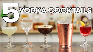 5 x EASY VODKA COCKTAILS part 2 [upl. by Care819]