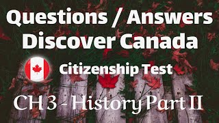 Canadian Citizenship Test Questions and Answers  Chapter 3  History Part 2 [upl. by Enimsaj]