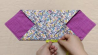 How To Make Origami Pouch Bag  Beginners Sewing Project Simple And EASY [upl. by Zinn]