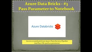 3 Azure Data Bricks  Pass Parameter to NOTEBOOK from ADF Pipeline [upl. by Elleirua]