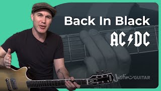 Back In Black Guitar Lesson  ACDC [upl. by Lyudmila]