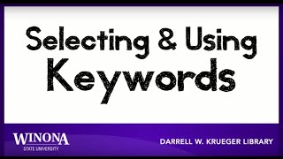 Selecting amp Using Keywords [upl. by Yager198]