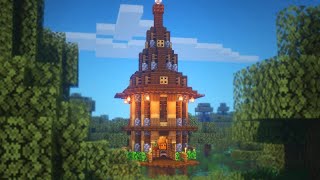 Minecraft How to Build a Swamp Starter House  Simple House Survival Tutorial [upl. by Ennagem885]