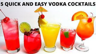 5 Easy Vodka Cocktails [upl. by Nottap]