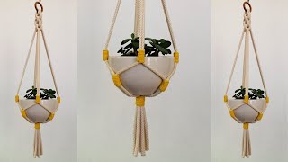 DIY PORTAMACETAS de MACRAME paso a paso PRINCIPIANTESDIY Macrame Plant Hanger for Beginners [upl. by Ortrude]