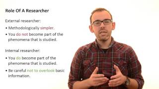 312 Role Of A Researcher [upl. by Artemus]