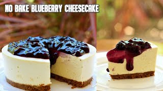 Homemade Blueberry Cheesecake No Bake [upl. by Ahpla]