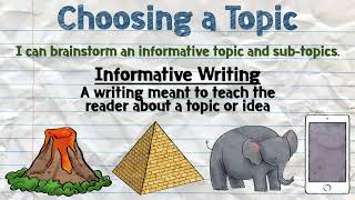 Informative Writing  Choosing a Topic [upl. by Durno]