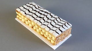 MIlhojas Napoleón con Mousseline de Vainilla  Mille Feuille Napoleon with Vanilla Mousseline [upl. by Sutit399]