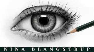 How to Draw a Realistic Eye  Step by Step Eye Tutorial  You can draw this [upl. by Adey]