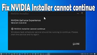 How To Fix NVIDIA Installer cannot continue Error [upl. by Anica31]