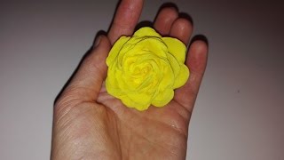 Jak zrobić różę z bibuły marszczonej  How to make a tissue paper rose [upl. by Hinson208]