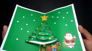 DIY  Tarjeta Navideña POP UP Muy Fácil  Arbolito Navideño [upl. by Nanah196]