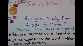 Are you ready for 3rd grade Math [upl. by Adnorrahs57]