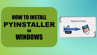 how to install pyinstaller on windows 7810 [upl. by Nagear]