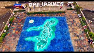 Gigantic Philippine Map at Paseo de Santiago Iligan Aerial Tour 4K [upl. by Merl]