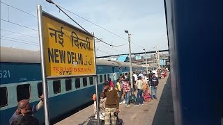 12483Kochuveli Amritsar Weekly SF Express arriving New Delhi Part 1 [upl. by Zulaledairam]