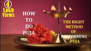 HOW TO DO PUJA AT HOME DAILY  Steps of a Puja  Pooja Vidhi [upl. by Gaw]