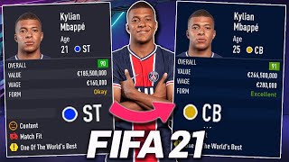 HOW TO CHANGE YOUR PLAYER POSITION IN CAREER MODE All Positions  FIFA 21 [upl. by Kinsman977]