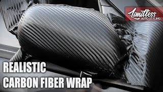 HOW TO WRAP A SIDE MIRROR IN THE MOST REALISTIC CARBON FIBER VINYL WRAP [upl. by Ahsats634]