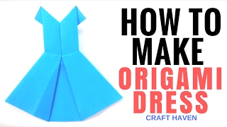 How to Make Origami Dress  Easy Tutorial for Beginners  Paper Dress [upl. by Liman]