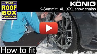 Konig K SUMMIT XL XXL snow chains  How to fit [upl. by Jemina25]