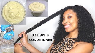 My Homemade Hair Growth Leave In Conditioner Recipe  DIY [upl. by Aytnahs]