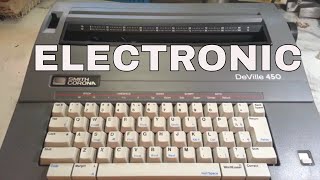 Smith Corona Electronic Typewriter H Series Quick Demo Ribbon Print Daisy Wheel Install [upl. by Idarb]