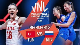 TUR vs RUS  Highlights Week 3  Womens VNL 2021 [upl. by Sidnala]