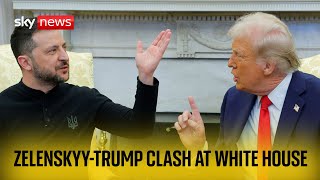 Trump and Zelenskyy clash in Washington [upl. by Atekan173]