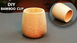 Make Bamboo Cups beautiful  Bamboo craft [upl. by Ynohtona]