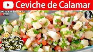 CEVICHE DE CALAMAR  VickyRecetaFacil [upl. by Ettedanreb]