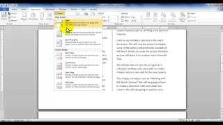 MS Word  Working with Columns [upl. by Gratiana]