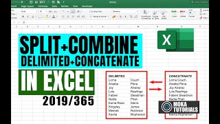 SPLIT AND COMBINE DATA WITH DELIMITED AND CONCATENATE IN EXCEL [upl. by Georgi]