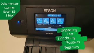 Epson ES580W Dokumentenscanner Scanner im Test [upl. by Iilek]