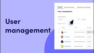 User management  mondaycom tutorials [upl. by Bose]