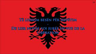 Hymne national de lAlbanie ALBFR paroles  Anthem of Albania French [upl. by Scrogan]