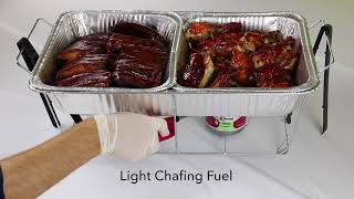 How To Setting Up A Wire Rack Chafer for Hot Food [upl. by Imyaj]