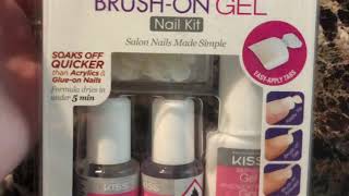 Kiss BrushOn Gel Nail Kit Tutorial [upl. by Michaella]