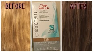 Wella T35 Toner on Bleached Hair [upl. by Nwatna]