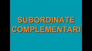 Grammatica3 le subordinate complementari [upl. by Ilhsa752]