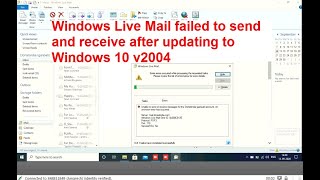 Windows Live Mail Send Receiving error solve 0x800C013E [upl. by Dina]