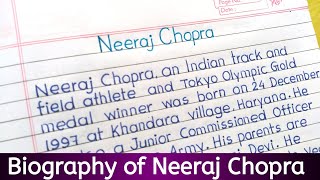 Biography of neeraj chopraneeraj chopra biographyneeraj chopra tokyo olympics [upl. by Euqnom170]