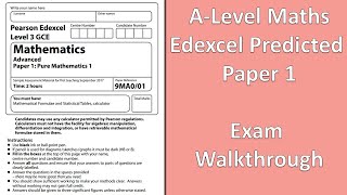 Edexcel A Level Pure Maths  2022 Predicted Paper 1 Advance Information [upl. by Roger406]